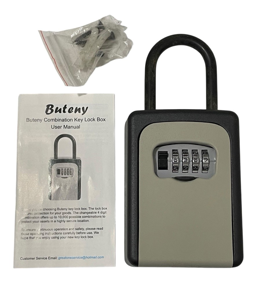 Key Lock Box Combination Lockbox with Code for House Key Storage Combo Door Lock