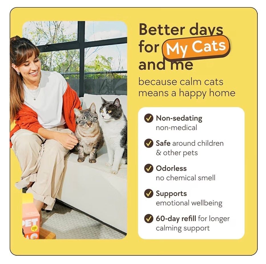 TheraPet Cat Calming Pheromone Diffuser Kit, 1 Diffuser and 2 Refills (48ml each