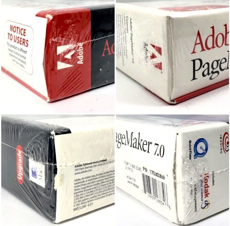 NEW Adobe PageMaker 7.0 Education UPGRADE Version - MAC New SEALED