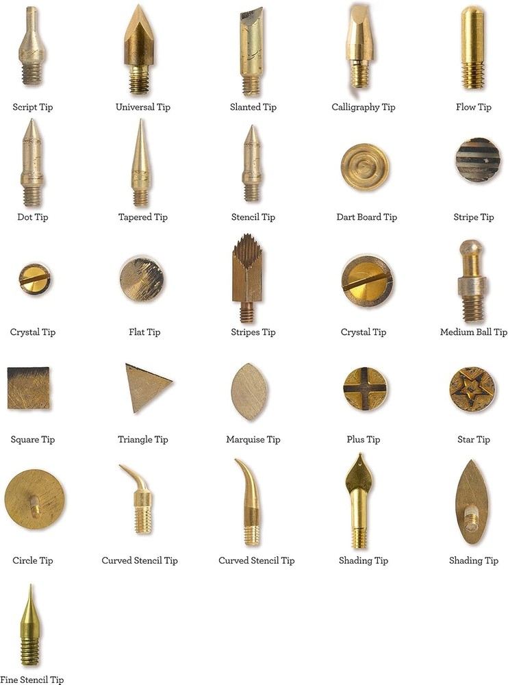 Comprehensive Wood Burning Tool Set with 26 Interchangeable Tips for Artists