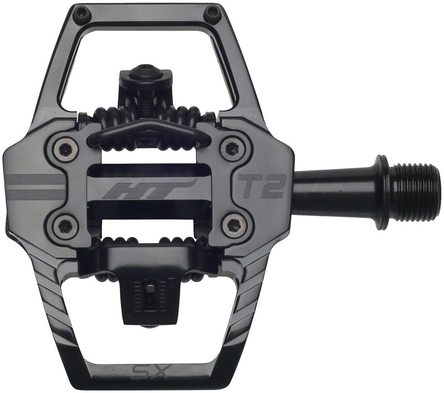 HT Components T2-SX Pedals - Dual Sided Clipless with Platform, Aluminum,