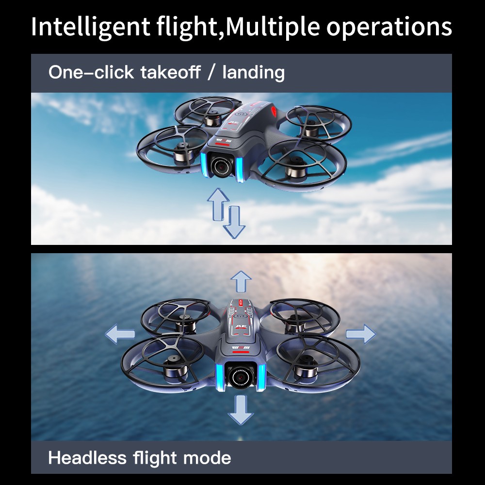 AE21 Drone FPV 720P Camera Obstacle Avoidance 4.3" Screen Quadcopter 2 Battery