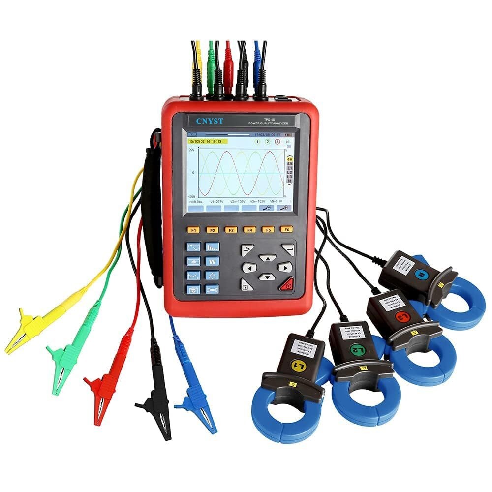 Power Quality Analyzer Data Logger With 4 Current Clamp Sensor Range 0.10A～100A