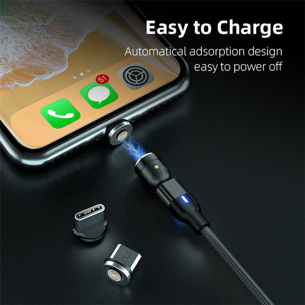 USB C Type C Magnetic Fast Charger Adapter Cable Cord For Samsung Google Android
