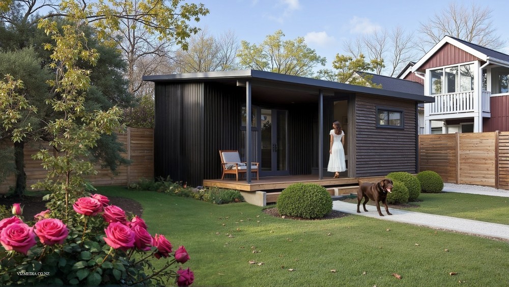 Tiny House ADU working s 2 Room Layout, (400SF) Covered Deck, PDF+ CAD File