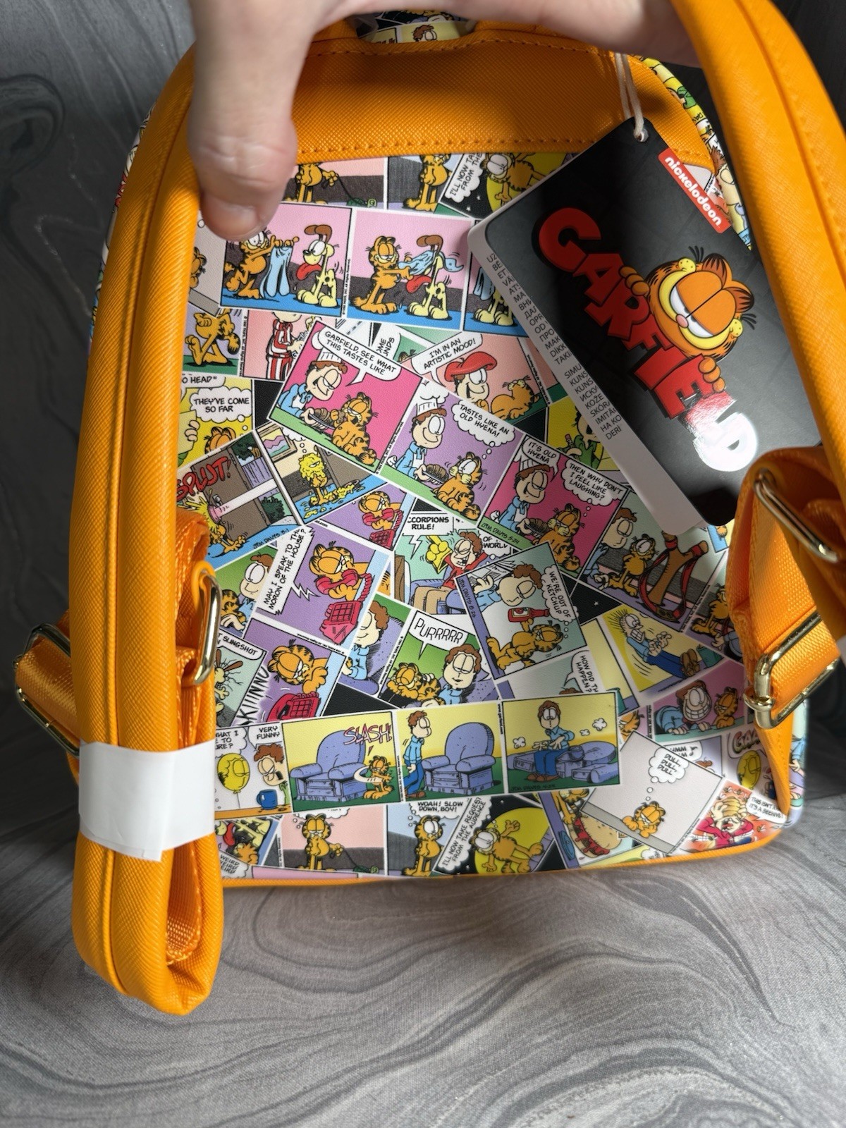 Loungefly Garfield Comic Strip Mini Backpack NEW WITH TAGS Nickelodeon