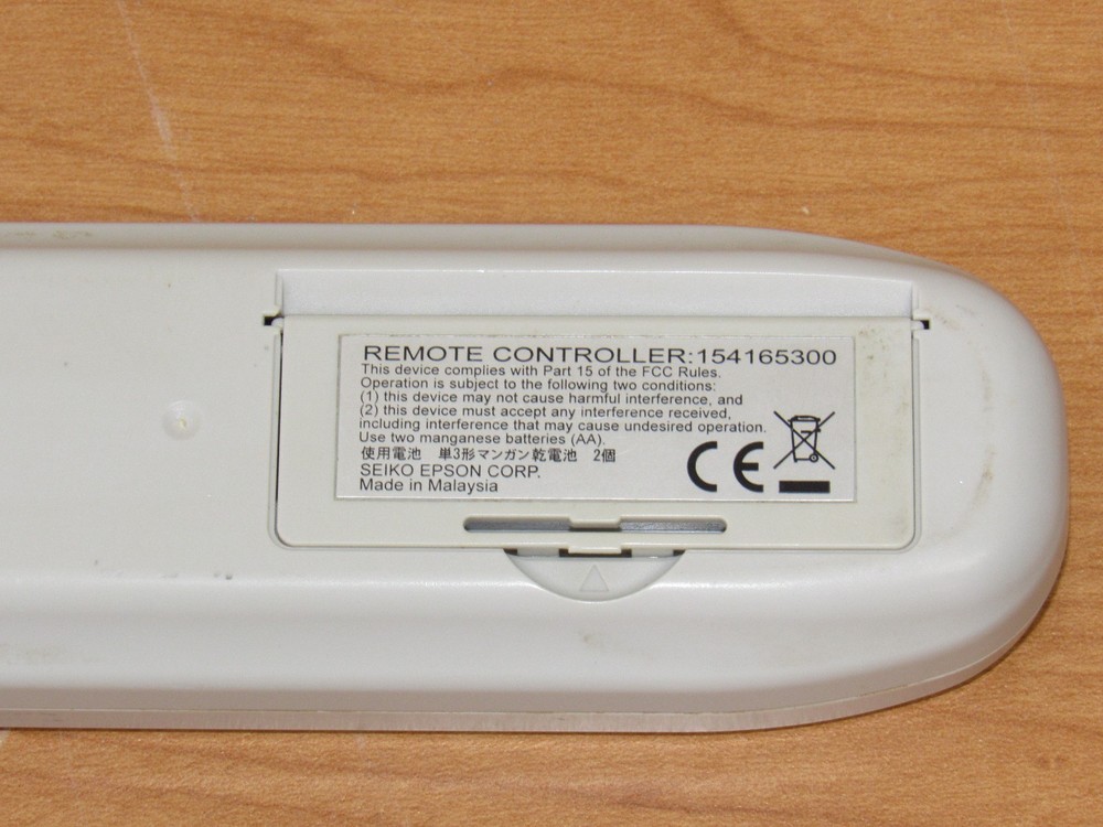 Genuine Epson Projector Remote Control 154165300 - Tested Working - OEM