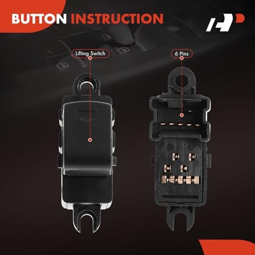 Rear Driver or Passenger Side Power Window Switch Compatible with Nissan