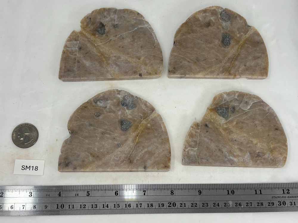 Simi-translucent Sillimanite Slabs Cabbing Lapidary Combo Ship Avail