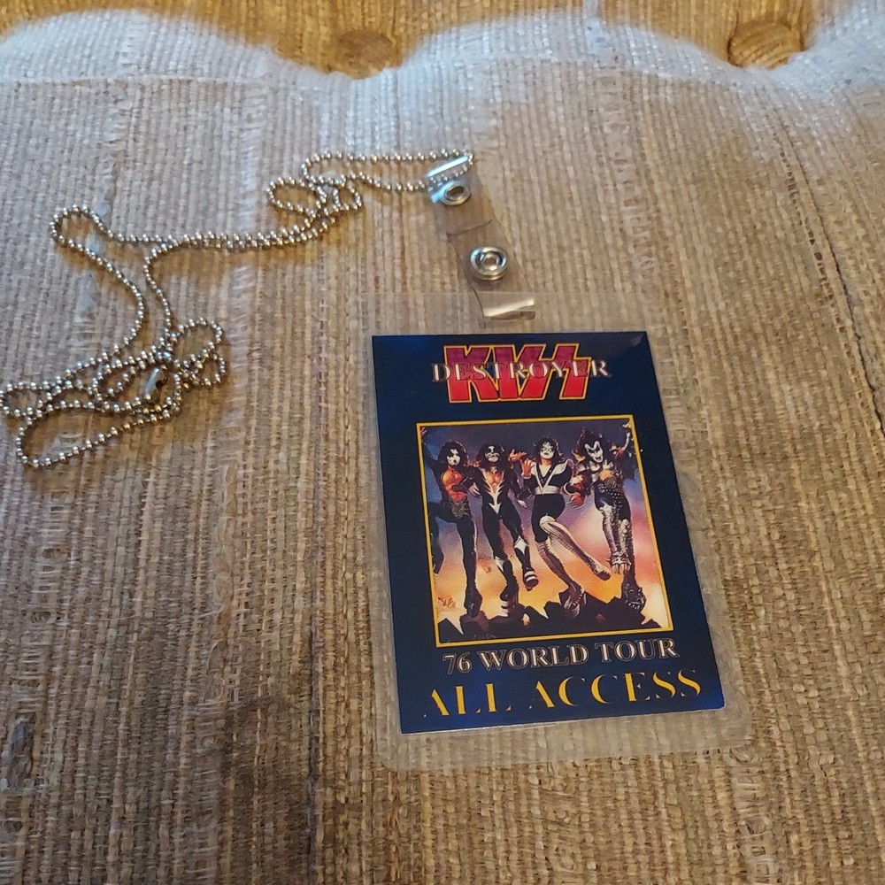 KISS 76 World Tour All Access Backstage Pass Laminate