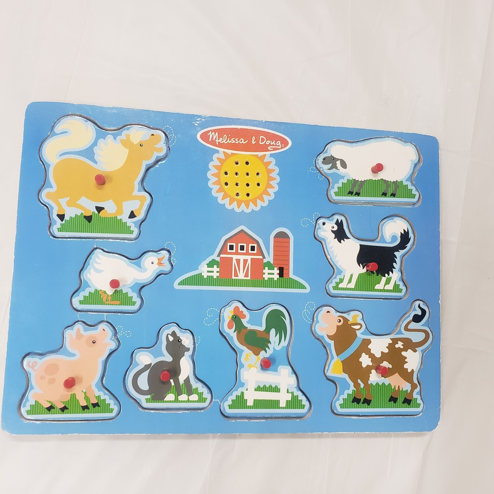 Melissa And Doug Wooden Puzzles, Numbers, Alphabet, farm animals, pets Lot Of 4