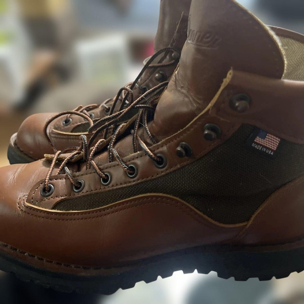 Danner brown leather boots custom made sole
