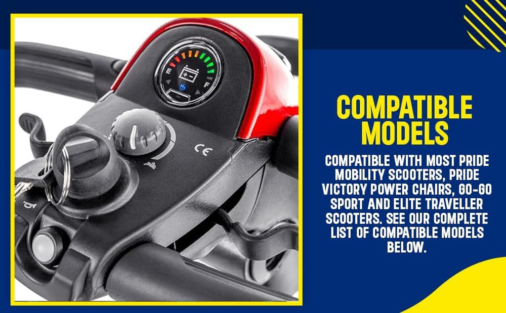 Deluxe Easy Pull Key Set for Pride Mobility Scooter Premium Replacement Keys NEW