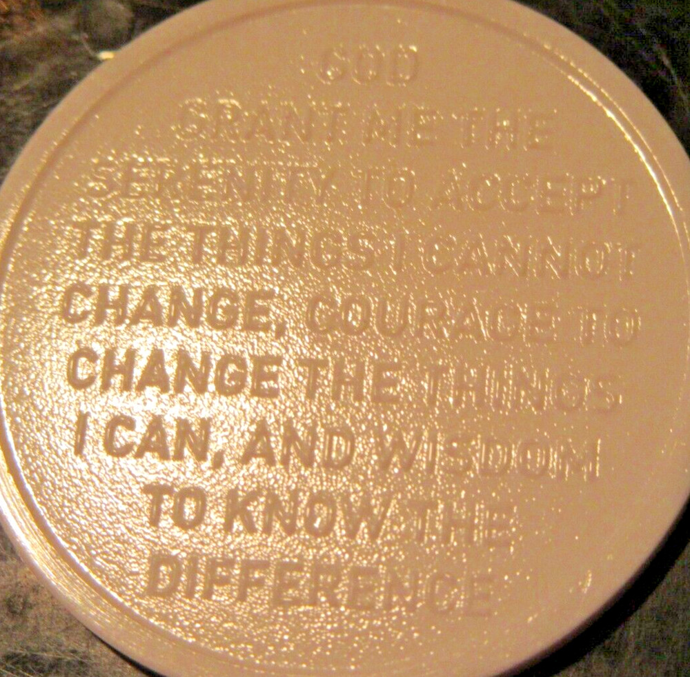 Alcoholics Anonymous Plastic AA 24hour Poker Chip Medallion Token