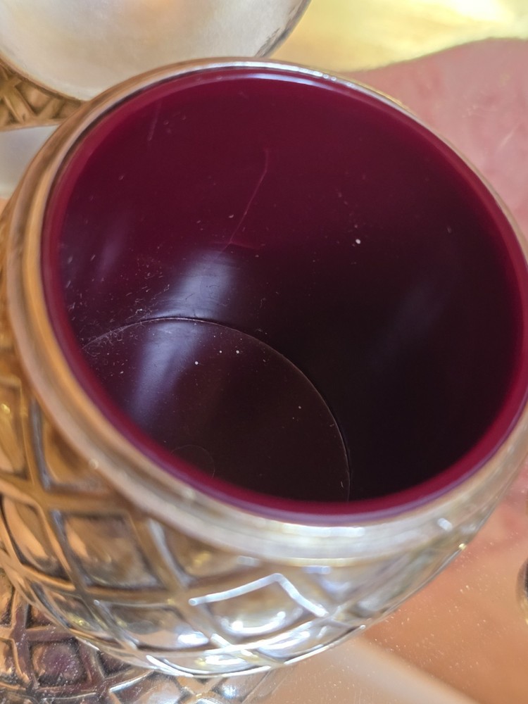 vintage silverplated pineapple trinket /cigarette box