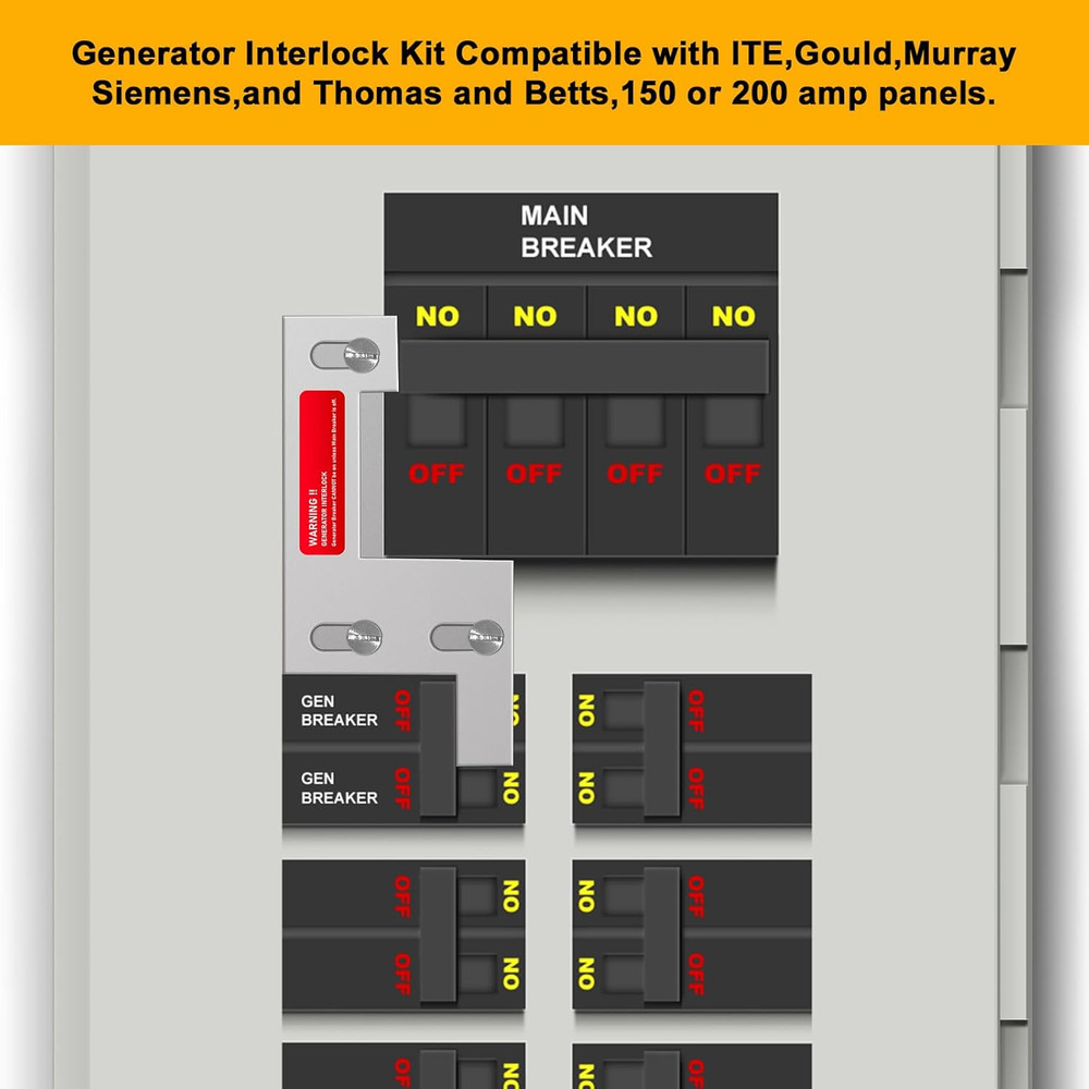 Generator Interlock Kit Compatible with Siemens,Ite,Gould Murray and Thomas and