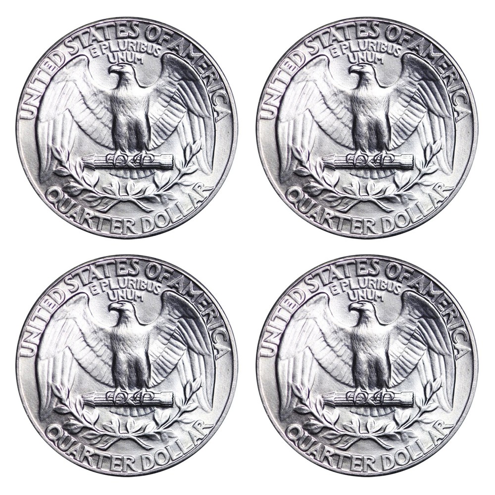 $1 Face - 90% Silver Washington Quarters BU - Random Date