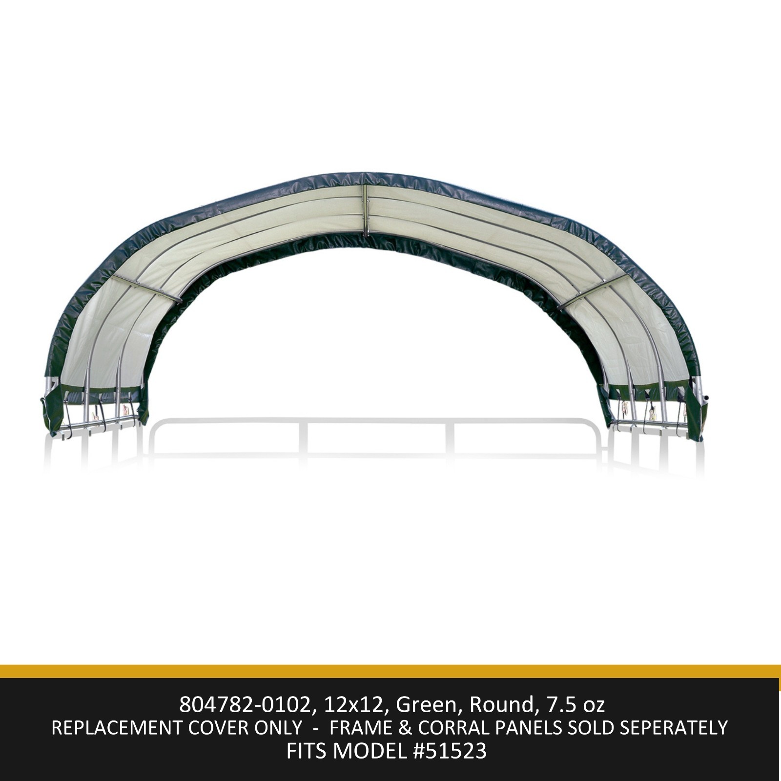 ShelterLogic 12x12 ft. Corral Shelter 7.5 oz. Replacement Cover Only