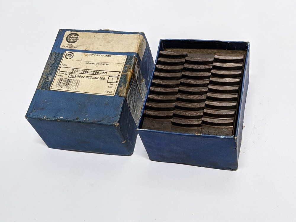 BISON SJM35003200-250 Soft Solid Jaws for 10" Scroll Chucks (USED).