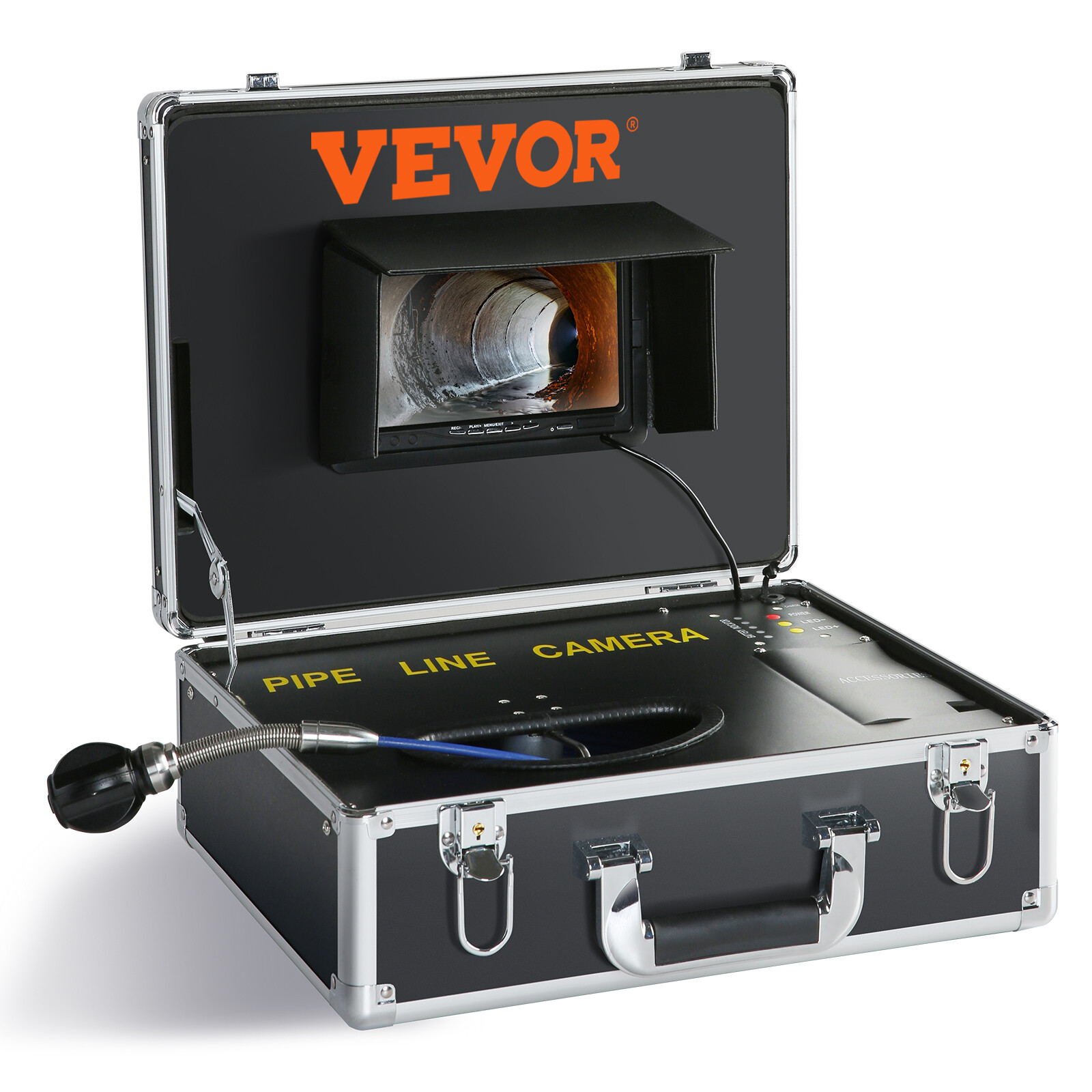 VEVOR 50m/165ft Sewer Camera Pipe Inspection Drain Camera 7 inch Screen