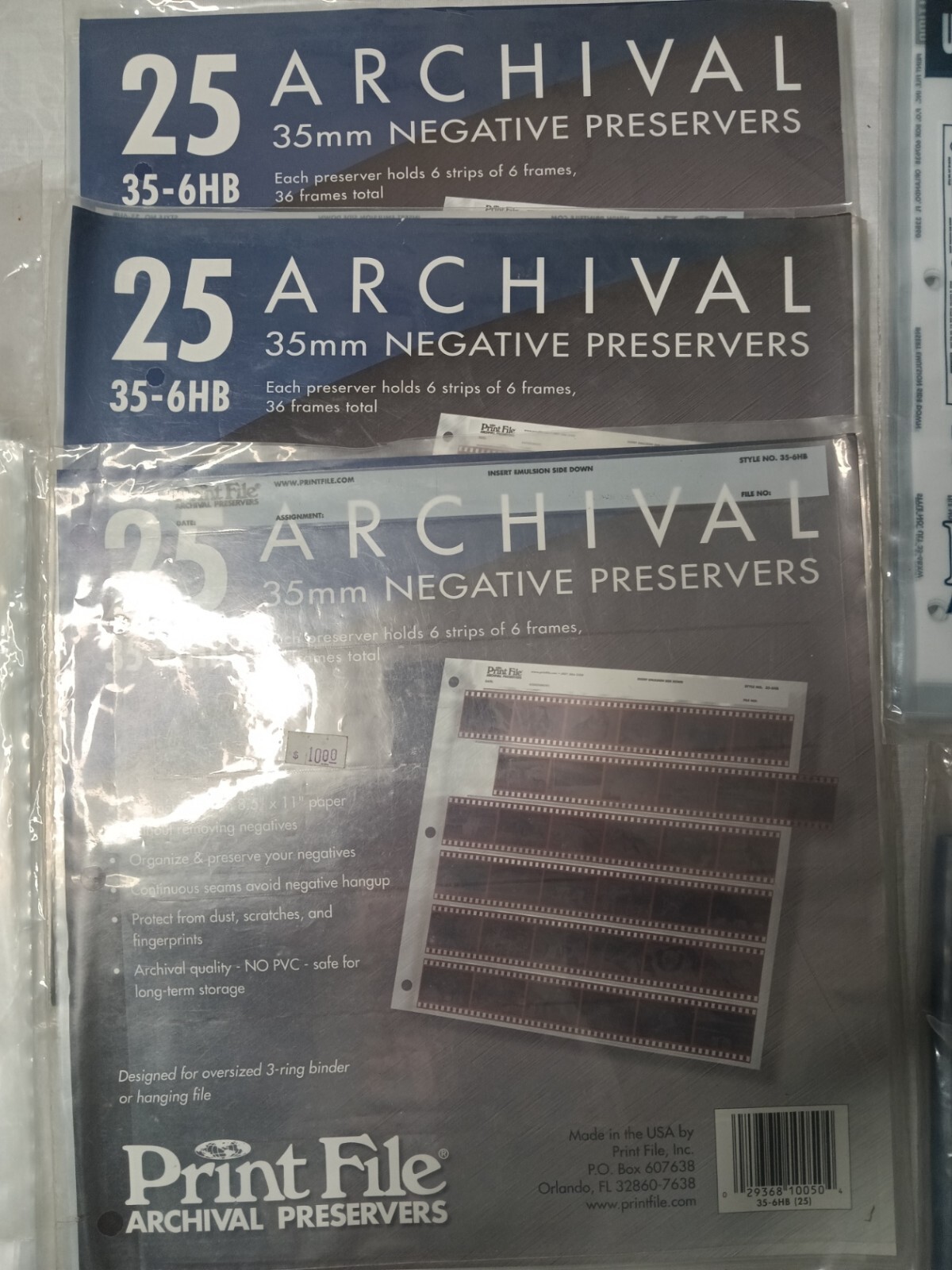 LOT OF 9 PRINT FILES FOR NEGATIVES