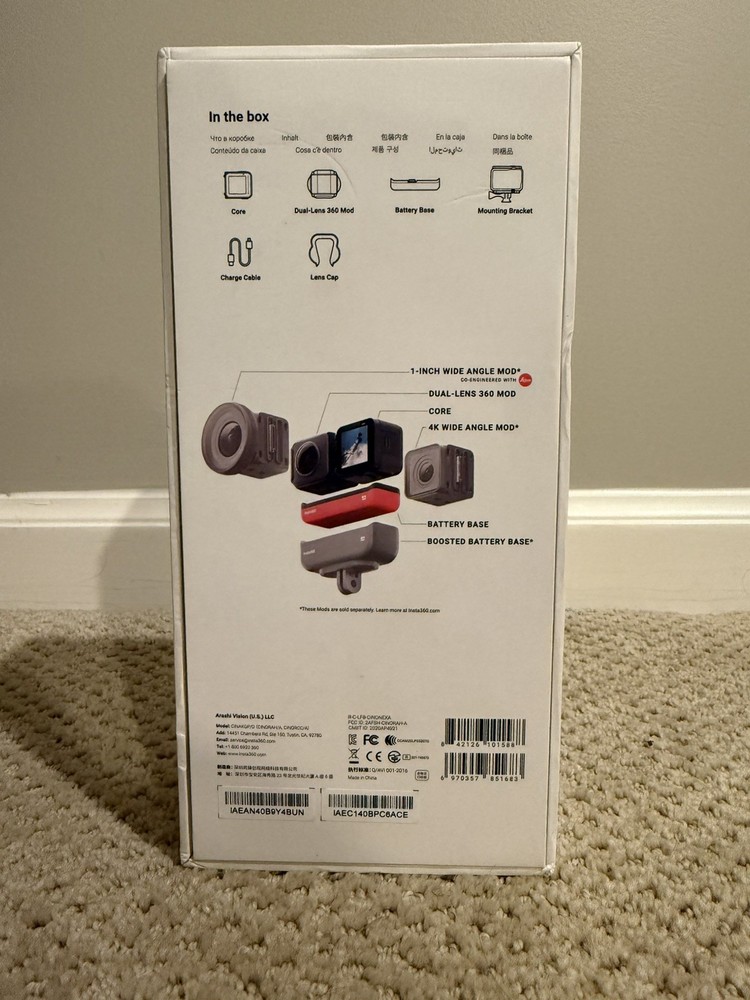 Insta360 ONE R 360 Edition Camera. New! Opened Box.