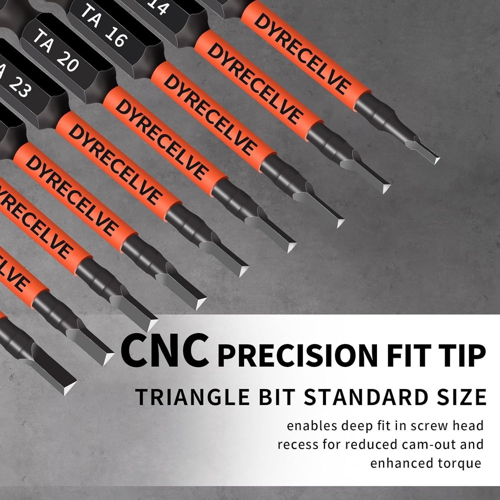10-Pack Triangle Screwdriver Set - Premium S2 Steel Triangle Bit Set