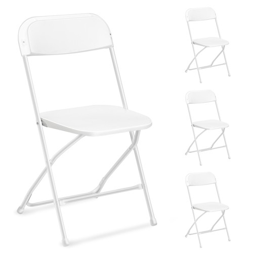 12Pack Plastic Folding Chairs Commercial Event Wedding Party Meeting Office Seat