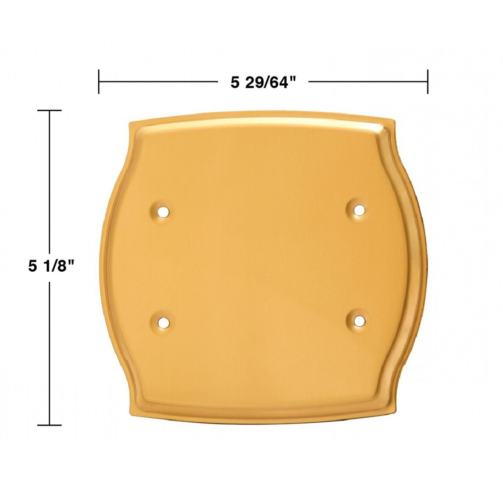 Switchplate Bright Solid Brass Double Blank | Renovator's Supply