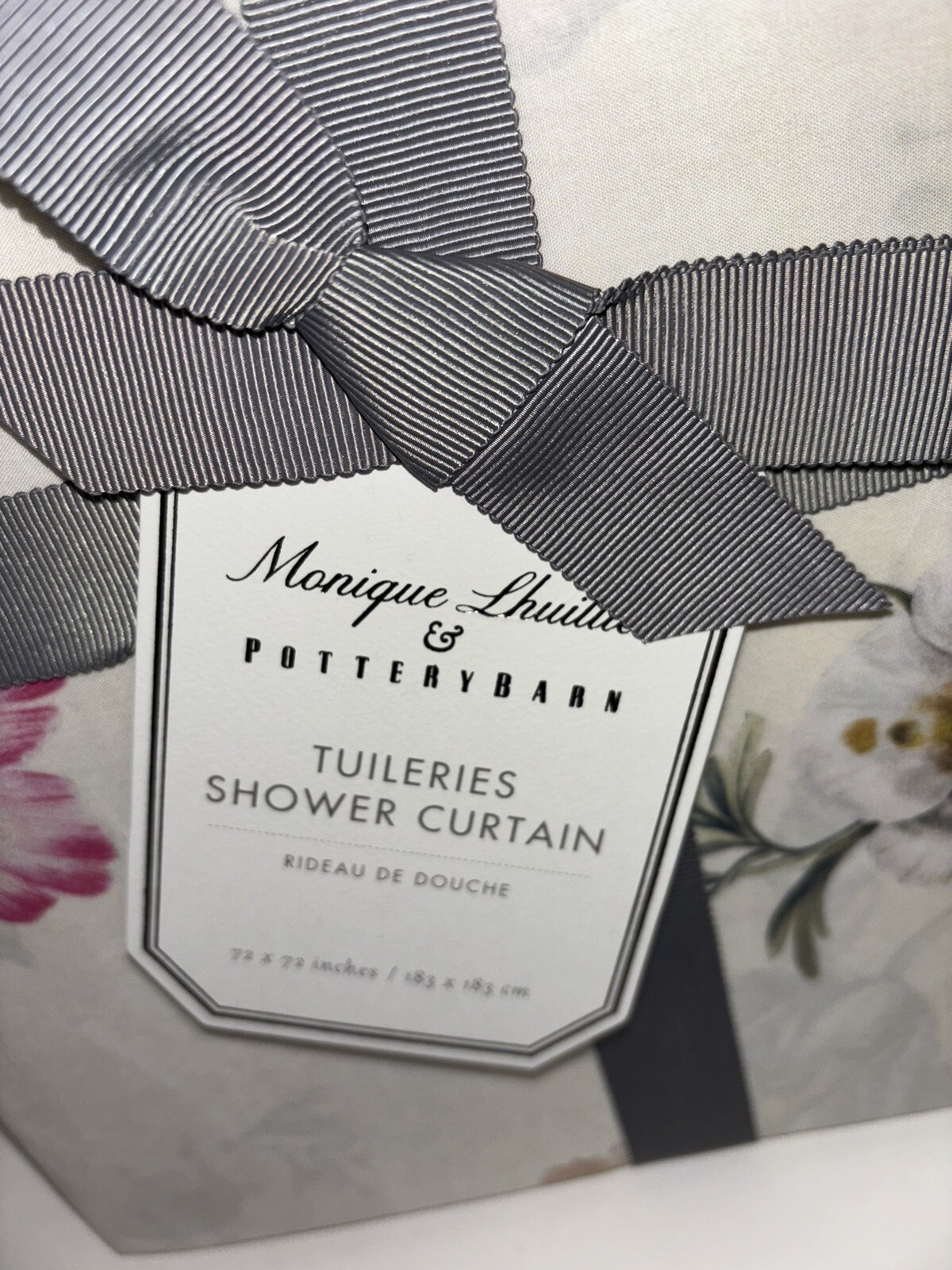 Pottery Barn Monique Lhuillier Tuileries Shower Curtain Wildflowers Butterflies