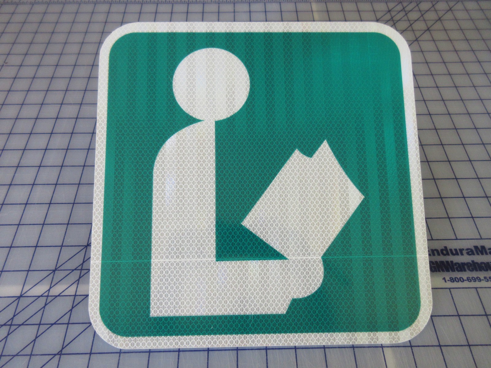 Library  Reflective Road Sign 12 x 12"