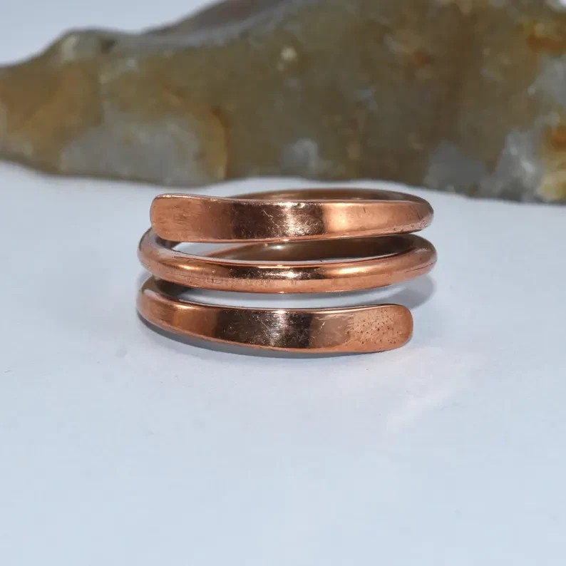 Pure 100% Copper Wrap Ring, Arthritis Thumb Ring, Solid Copper Ring , All Size