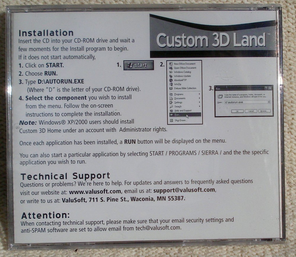 Custom 3D Land Designer Garden Planner PC CD-ROM Windows 98 / ME / XP CD (2004)