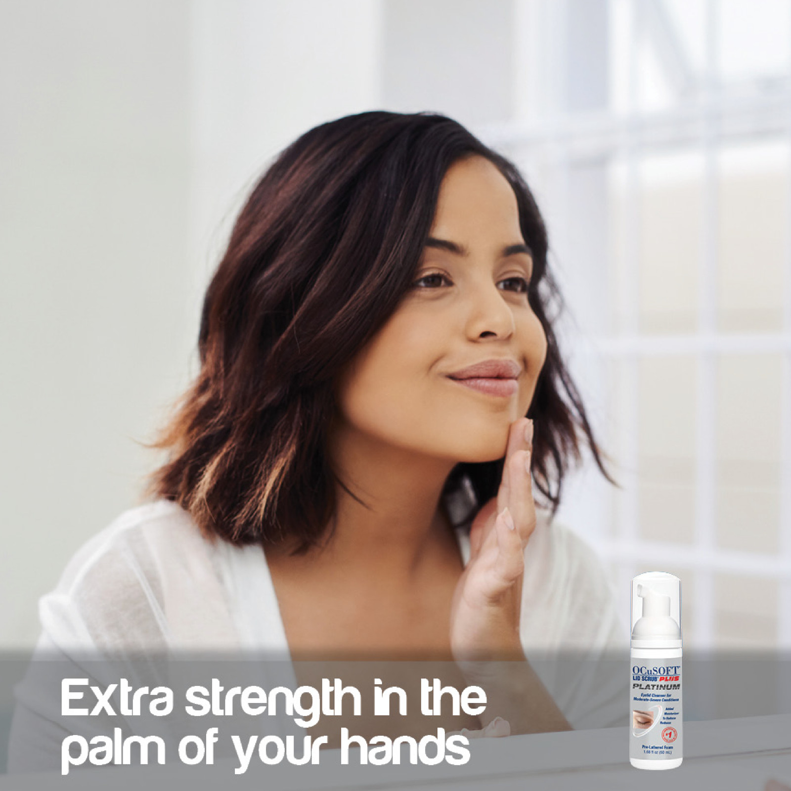 OCuSOFT Lid Scrub Plus Platinum Foaming Eyelid Cleanser 50 Milliters