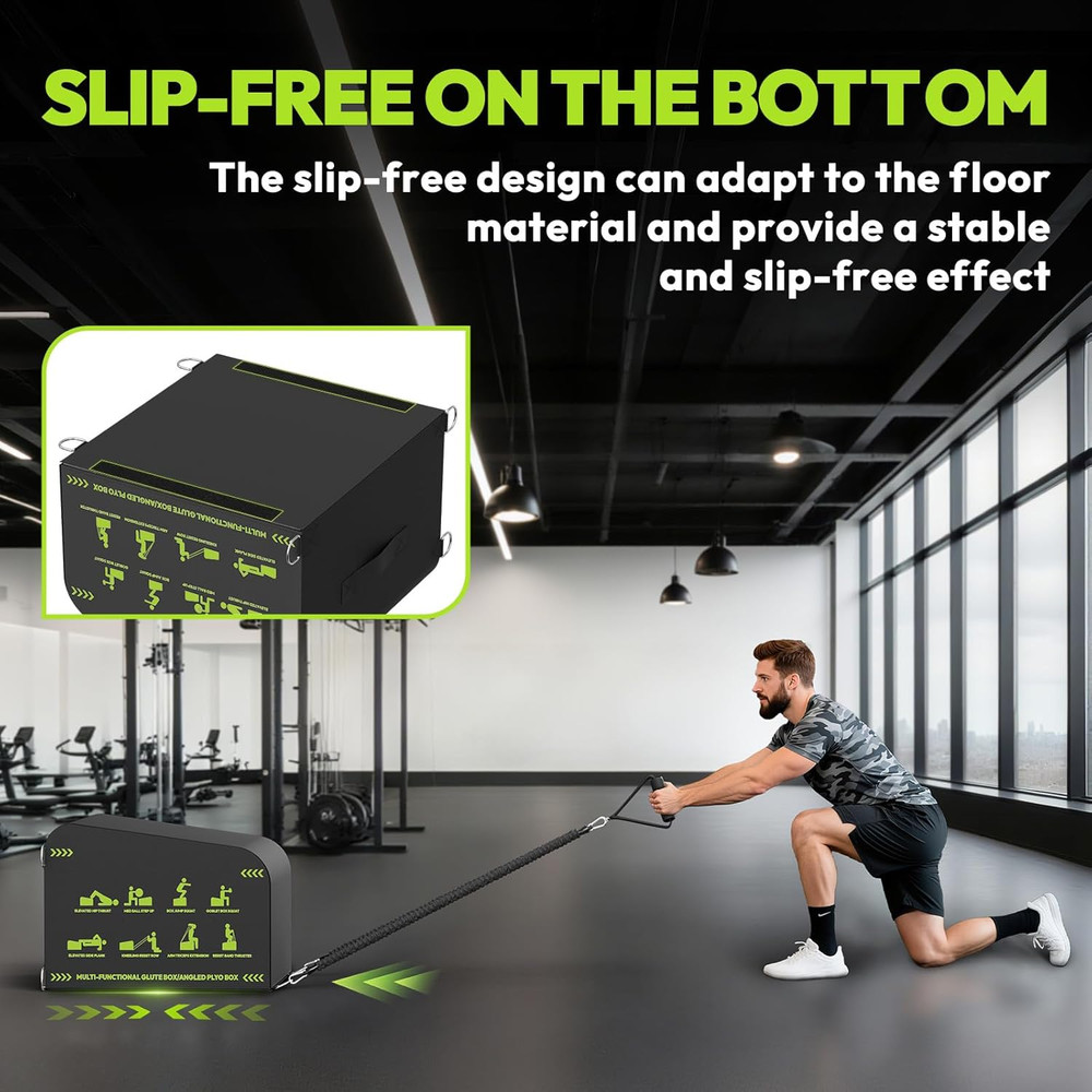 HANDBODE Hip Thrust Bench, Multi-Functional Slip-Free Hip Thrust Machine for Glu