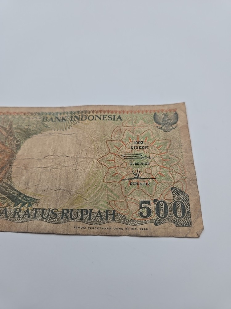 Indonesia 500 Rupiah 1992 Monkey Bank Note
