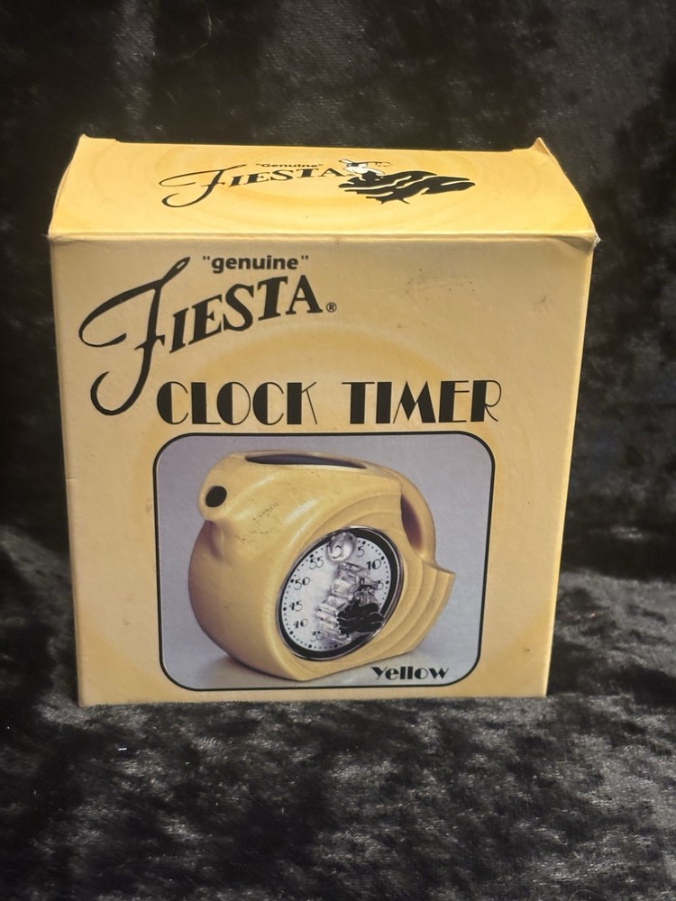 Fiesta Clock Timer Yellow Circa 1997 NIB