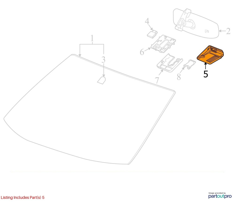 2013 GMC TERRAIN Front View Camera (windshield mounted) 885465