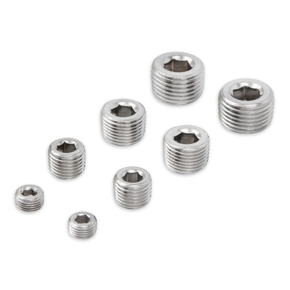 Chrome Pipe Plug Fitting For Intake Manifold &Cylinder 6352G 1/8,1/4,3/8,1/2 NPT