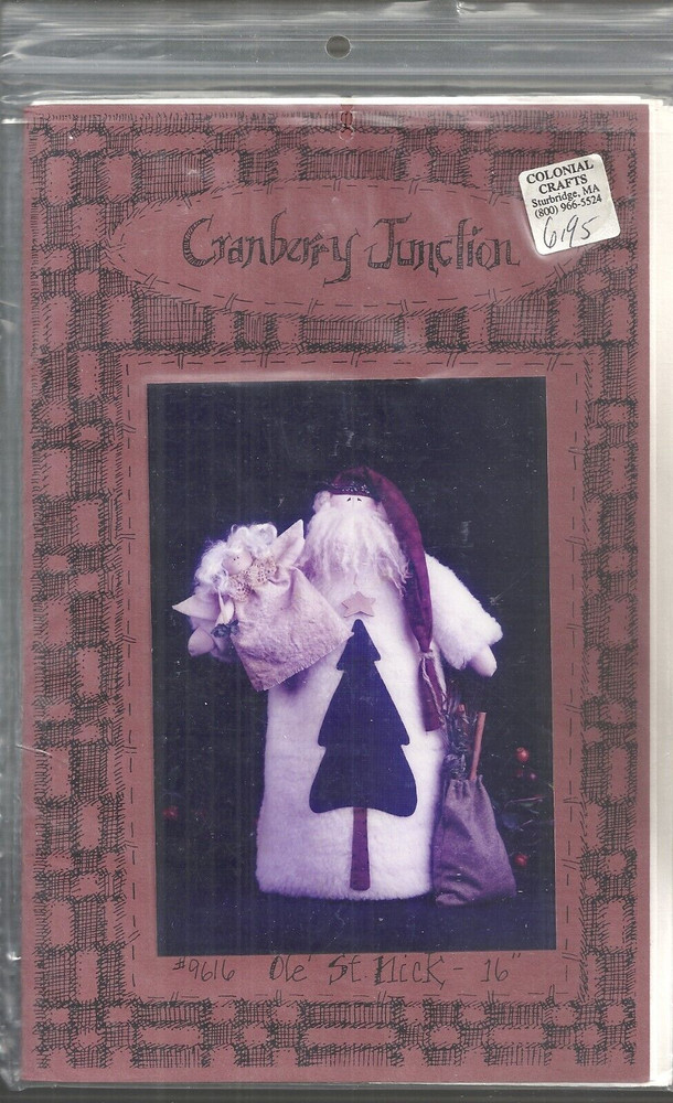 CRANBERRY JUNCTION 16" OLE ST NICK #9616 SEWING PATTERN ©1996/97