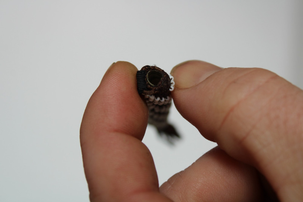 Antique 19th Century Micro Beaded Small Sewing Needle Case (3")