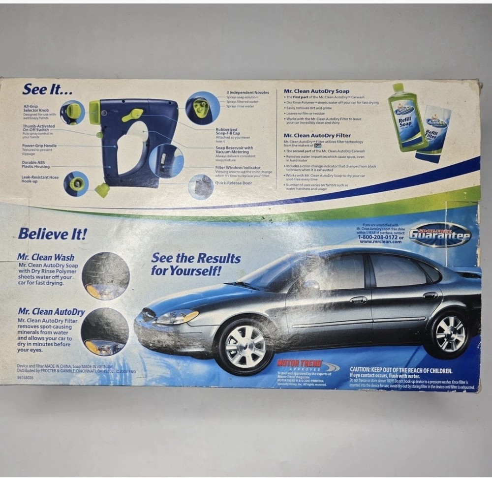 Mr Clean Auto Dry Car Wash System NOS Unused Sealed Containers