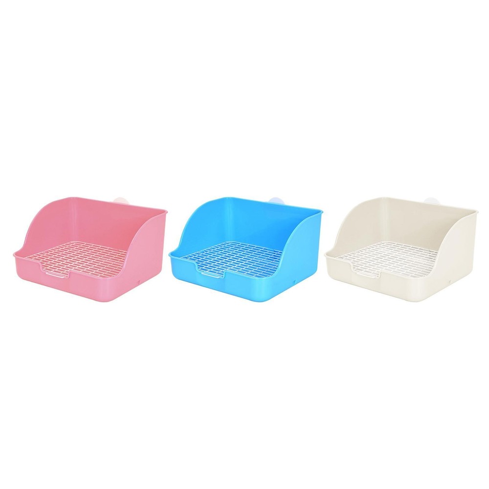 Small Animal Litter Rectangular Easy to Install Bedding Cage Potty Box Potty