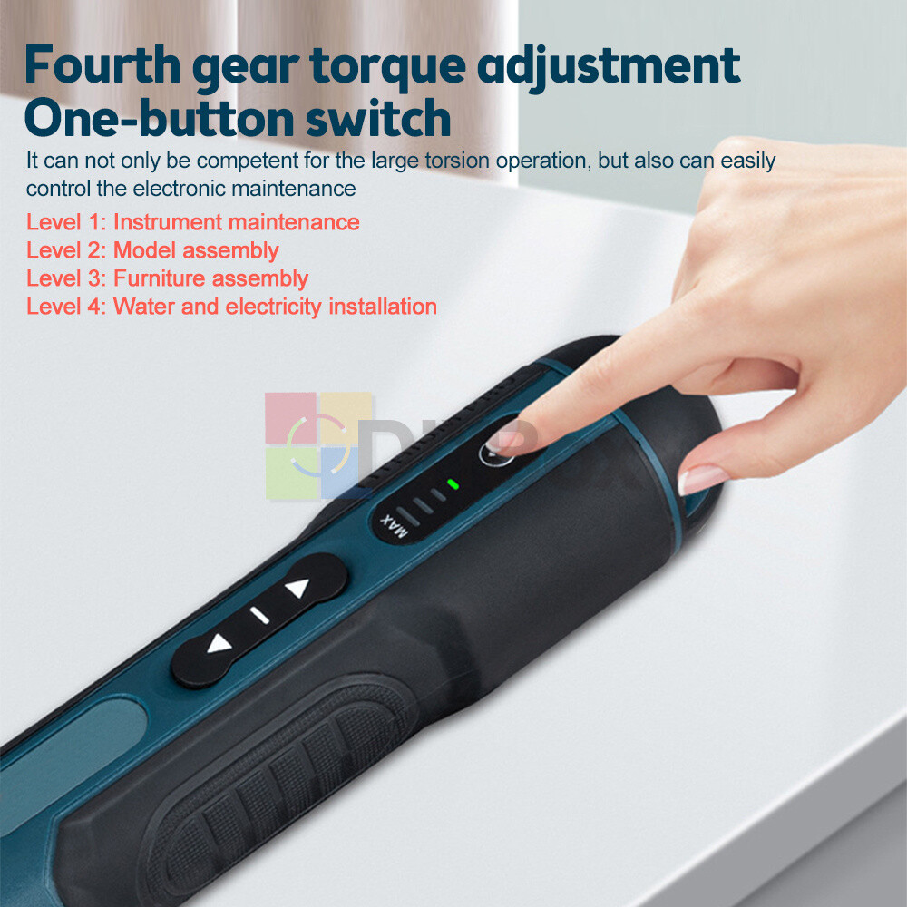 Cordless Electric Screwdriver Rechargeable Drill Mini Torque Adjustment Power