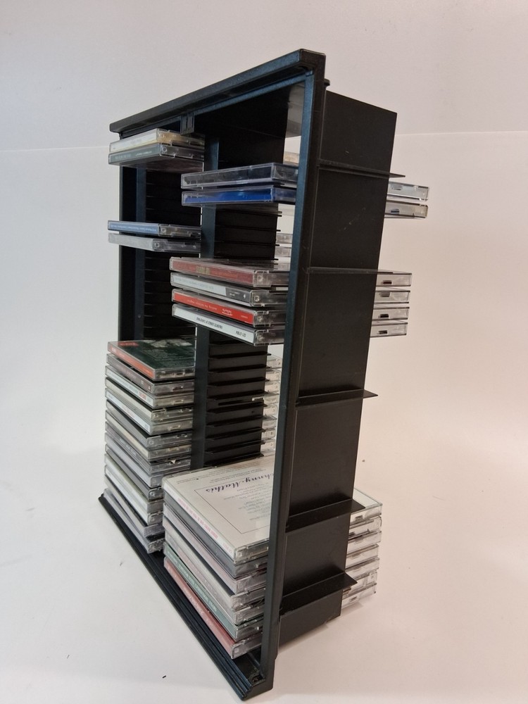 CD 60 Compact Disc Storage Holder Black Plastic PLEASE READ DECRIPTION