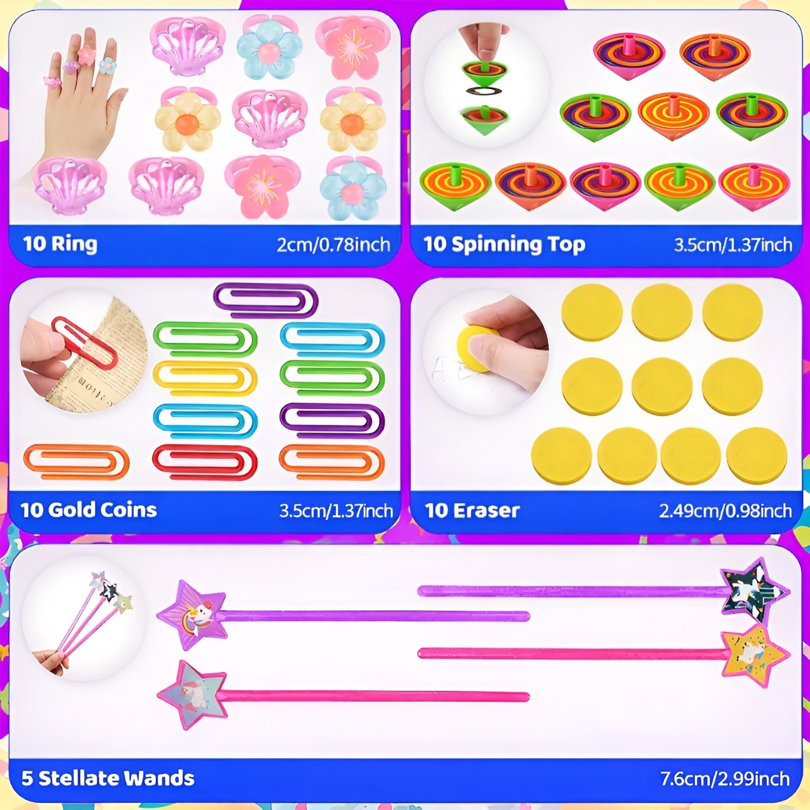 120pcs Party Favor Toys for Kids, Assorted Prizes, Classroom Rewards, Goodie Bag