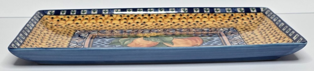 Williams Sonoma Sicily Rectangular Platter 14.25” Portugal Fruit Design