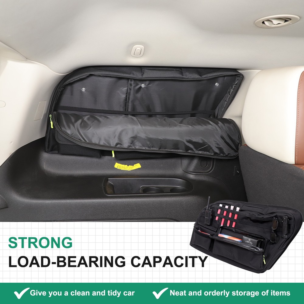 Black Trunk Left Side Window Storage Bag For Cadillac Escalade 2007-2014