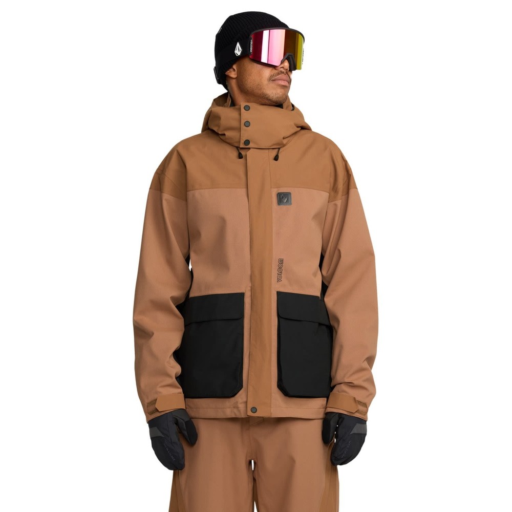 Volcom Kleveland Men's Winter Jacket, Terra Brown, Medium