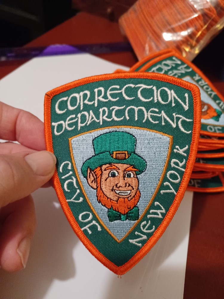 NYC Correction Dept. Irish-themed patch with free postage!